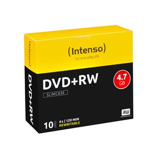 Intenso 4211632 DVD+RW disc 4.7 GB 10 stuk(s) Slimcase Herschrijfbaar