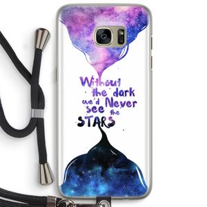 Stars quote: Samsung Galaxy S7 Edge Transparant Hoesje met koord