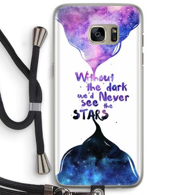 Stars quote: Samsung Galaxy S7 Edge Transparant Hoesje met koord
