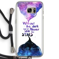 Stars quote: Samsung Galaxy S7 Edge Transparant Hoesje met koord