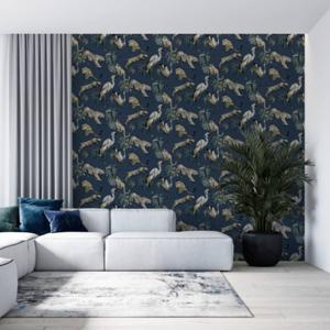 Noordwand Zero Behang Exotic Animals blauw