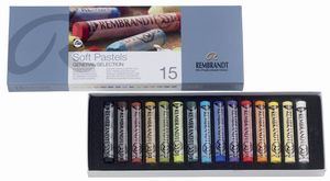 Rembrandt softpastels, doos met 15 pastels