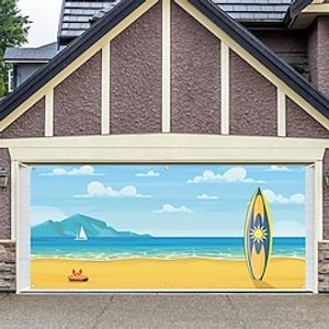 landschap strand buiten garagedeur cover banner mooie grote achtergrond decoratie voor buiten garagedeur huis wanddecoraties evenement feestparade Lightinthebox