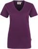 Hakro 126 Women's V-neck shirt Classic - Aubergine - S