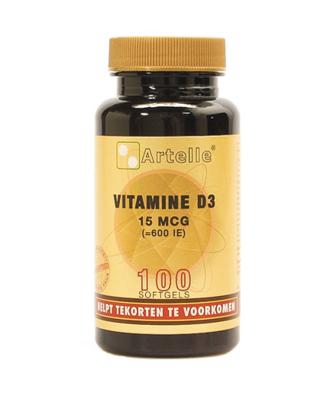 Artelle Vitamine D3 15mcg 100Capsules