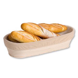 Kesper Broodmandje speciaal voor afbakbroodjes - nagaren/niet uitdrogen - hoes - L35 x B15 x H8 cm   -