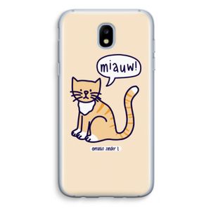 Miauw: Samsung Galaxy J5 (2017) Transparant Hoesje