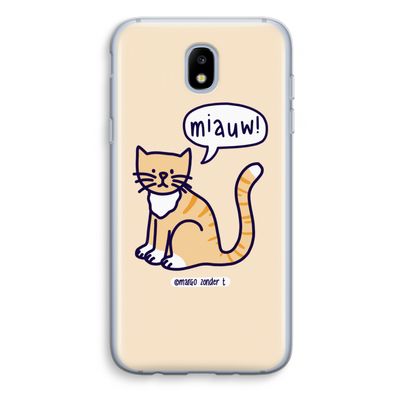 Miauw: Samsung Galaxy J5 (2017) Transparant Hoesje