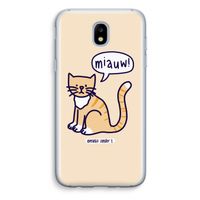 Miauw: Samsung Galaxy J5 (2017) Transparant Hoesje