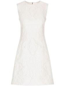 Dolce & Gabbana robe sans manches à motif en jacquard - Blanc