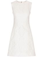 Dolce & Gabbana robe sans manches à motif en jacquard - Blanc