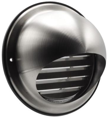 Enzo RVS buitenrooster 125mm design model bol - 1400455