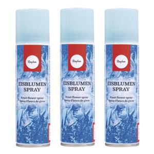 IJsbloemen sneeuwspray - 3x - busje 150 ml - raamspray - spuitbus - raamversiering