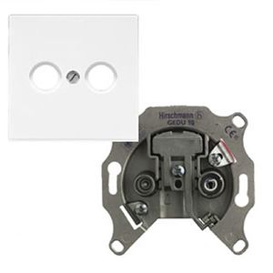 Jung cai eindcontactdoos EDC1000 met inzetplaat alpin wit LS 990 TVWW