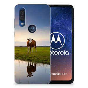 Motorola One Vision TPU Hoesje Koe