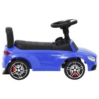 The Living Store Loopauto Mercedes Benz Blue - 64x29x39 cm - Met Muziek - Opbergruimte - Geschikt voor 12-36 maanden - - thumbnail