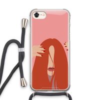 Woke up like this: iPhone 8 Transparant Hoesje met koord