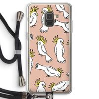 Papegaai: Samsung Galaxy A8 (2018) Transparant Hoesje met koord