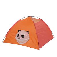 Speeltent voor kinderen panda thema - polyester - oranje - 120 x H80 cm - thumbnail