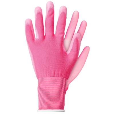 Werkhandschoenen licht polyester roze L - Talentools