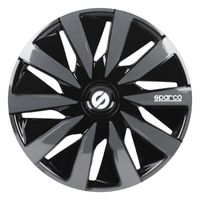 4-Delige Sparco Wieldoppenset Lazio 14-inch zwart/grijs SP1491BKGR - thumbnail