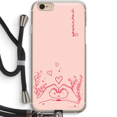 Love is in the air: iPhone 6 / 6S Transparant Hoesje met koord