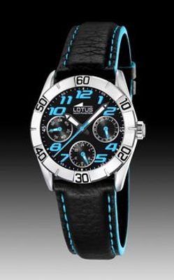 Horlogeband Lotus 15651-4 Leder Zwart 18mm