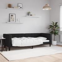 Slaapbank 80x200 cm fluweel zwart