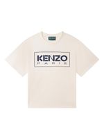 Kenzo Kids t-shirt en coton biologique à logo imprimé - Blanc - thumbnail