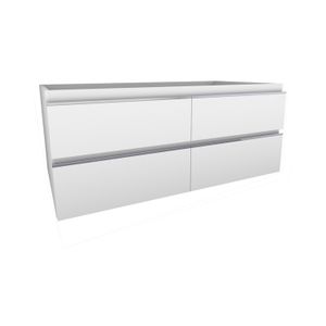 Wiesbaden Onderkast Sigid 120x46x58 cm MDF Hoogglans Wit
