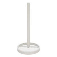 Keukenrolhouder - wit - staand - rvs - D16 x H33 cm - universeel