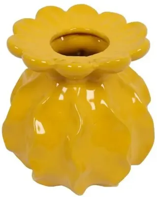 Countryfield vaas keramiek pio 12.5x14cm geel