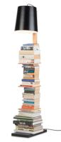 Vloerlamp Cambridge voor boeken - naturel/zwart