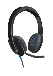 Logitech H540 USB Computer Headset Met high-definition geluid en knoppen op het oorstuk