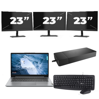 Lenovo ThinkPad L14 Gen 1 - Intel Core i5-10e Generatie - 14 inch - 16GB RAM - 256GB SSD - Windows 11 Home + 3x 23 inch Monitor Lenovo ThinkPad L14 Gen 1 - Intel Core i5-10e Generatie - 14 inch - 16GB RAM - 256GB SSD - Windows 11 Home + 3x 23 inch Monitor