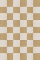Layered - Vloerkleed Chess Wool Rug Harvest Yellow - 140x200 cm - thumbnail