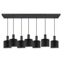 Moderne hanglamp Bling - Zwart - verlichtingspendel Xxl Bar 7L inclusief lampenkap 20/20/17cm - pendel lengte 150.5 cm - geschikt voor E27 LED lamp - Pendellamp geschikt voor woonkamer, slaapkamer, keuken