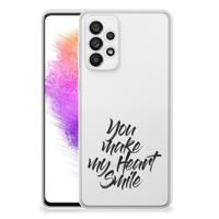 Samsung Galaxy A73 5G | Siliconen hoesje | met naam Heart Smile
