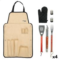 Set met barbecuebenodigdheden Aktive 7 Onderdelen Barbecue Roestvrij staal 42 x 67 x 3 cm (4 Stuks) Set met barbecuebenodigdheden Aktive 7 Onderdelen Barbecue Roestvrij staal 42 x 67 x 3 cm (4 Stuks)