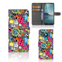 Nokia 3.4 Wallet Case met Pasjes Punk Rock - thumbnail