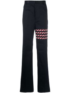 Thom Browne pantalon droit à 4 bandes signature - Bleu