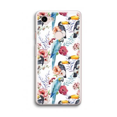 Bloemen tukan: Google Pixel 3 Transparant Hoesje