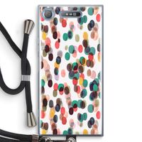 Tropical Dots: Sony Xperia XZ1 Transparant Hoesje met koord