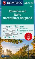 Wandelkaart 831 Rheinhessen - Nahe - Nordpfälzer Bergland | Kompass