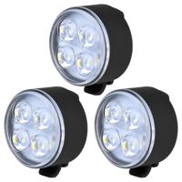 Fietslamp - 3x - wit voorlicht - LED - USB oplaadbaar - inclusief clip en kabel Fietslamp - 3x - wit voorlicht - LED - USB oplaadbaar - inclusief clip en kabel