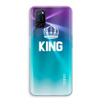 King zwart: Oppo A92 Transparant Hoesje