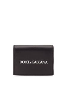 Dolce & Gabbana portefeuille pliant à logo imprimé - Noir