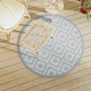 VidaXL Buitenkleed arakil ø120 cm polypropeen grijs