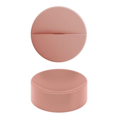 Clou Vale Rond Fontein Zonder Kranenbank Met Geïntegreerde Afvoer Mat Roze Keramiek 22 cm