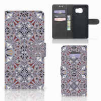 Samsung Galaxy S7 Edge Bookcase Flower Tiles - thumbnail